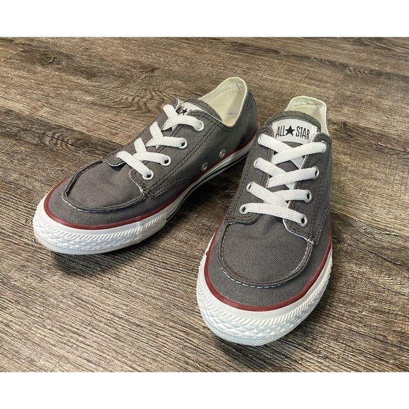 Converse Shoes - CONVERSE ALLSTAR Boat Style Sneakers Gray Canvas Youth 3 Women’s 5.5